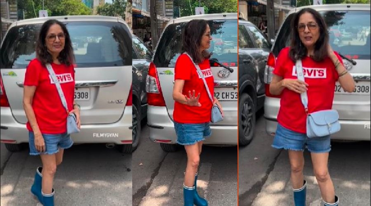 Age is just number but Bollywood vetern actress nina gupta trolled for wearing denim mini shorts akb