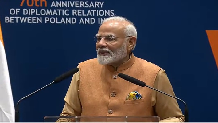 Narendra Modi addressed Indian diaspora in Poland