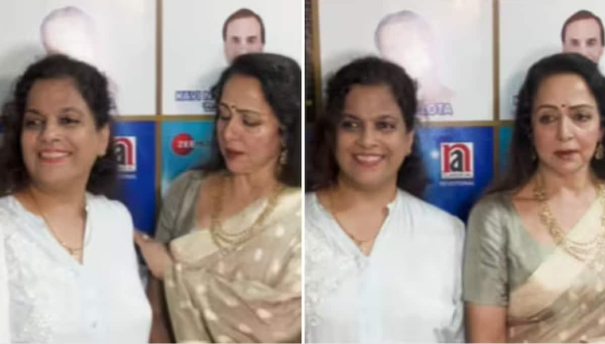 Hema Malini asks fan not to touch her while clicking pics viral video vvk