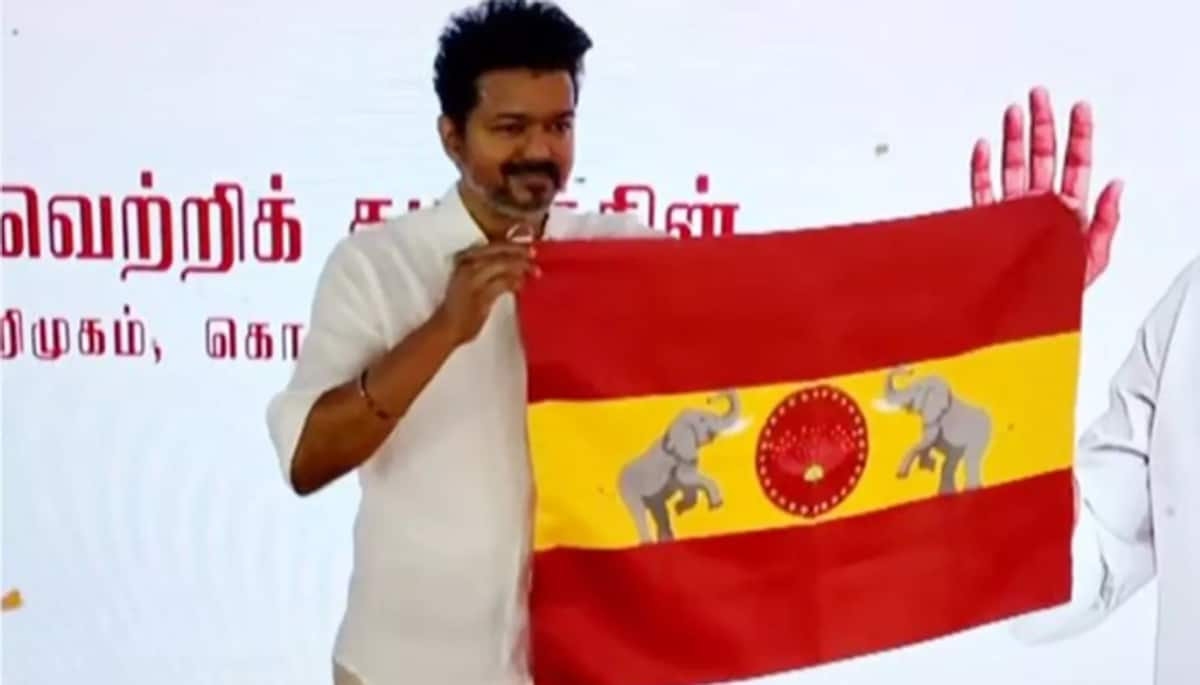 New Explanation for Thalapathy Vijay Tamilaga Vettri Kazhagam Flag ans