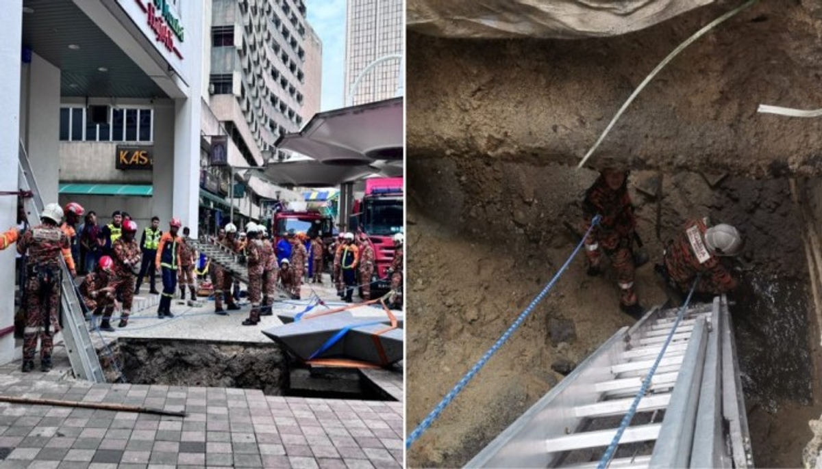 Indian woman falls into 8-metre deep sinkhole in Malaysia, heroic rescue unfolds (Watch) shk