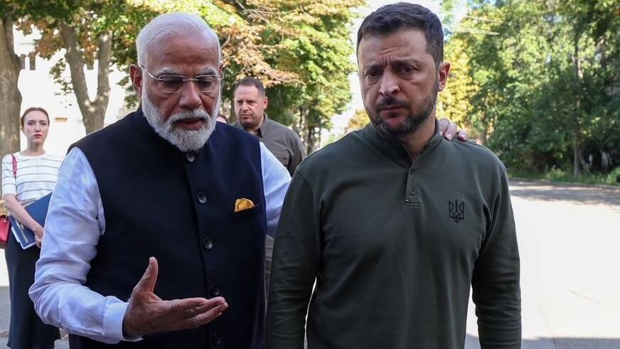 PM Narendra Modi and Ukrainian President Zelenskyy