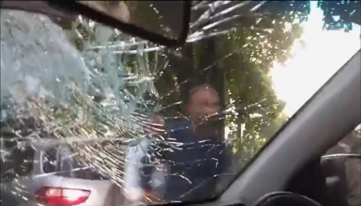 UP road rage caught on camera: Businessman, family scream 'bacche hai' as man attacks car (WATCH) shk