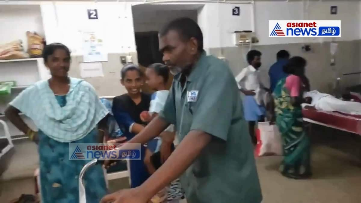 housekeeping staff administered glucose to an elderly patient in the Tiruttani Government Hospital vel