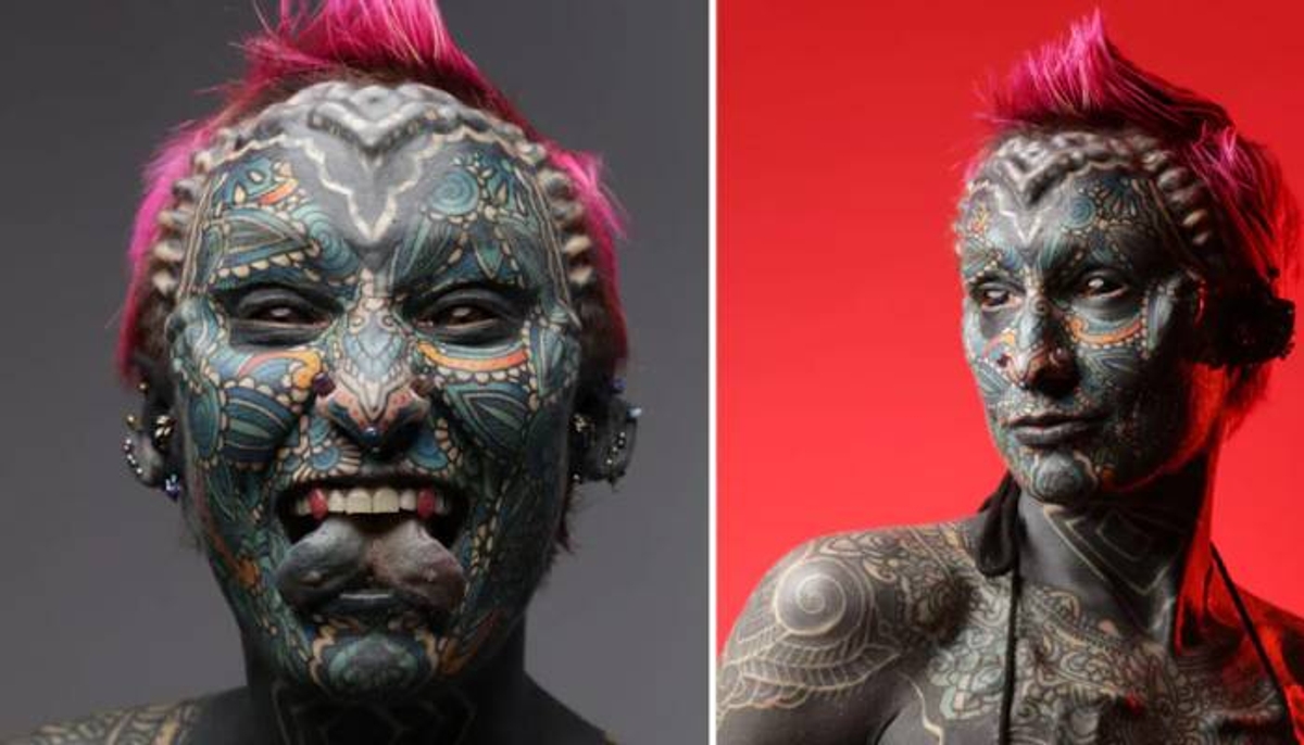 US Army Veteran sets Guinness world record as woman with the most tattoos and body modifications 