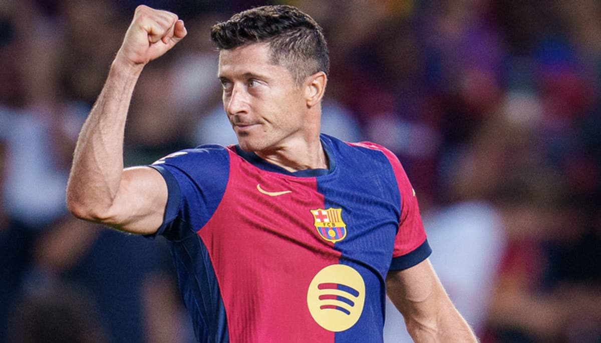 football Hansi Flick delighted with Robert Lewandowski's form after Barcelona's 2-1 La Liga win over Athletic Bilbao scr