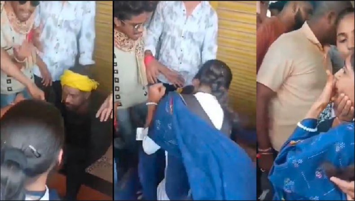 Nagpur Auto driver beaten up by school girl and crowd after he threatens school girls as will do same to you as kolkata incident  akb