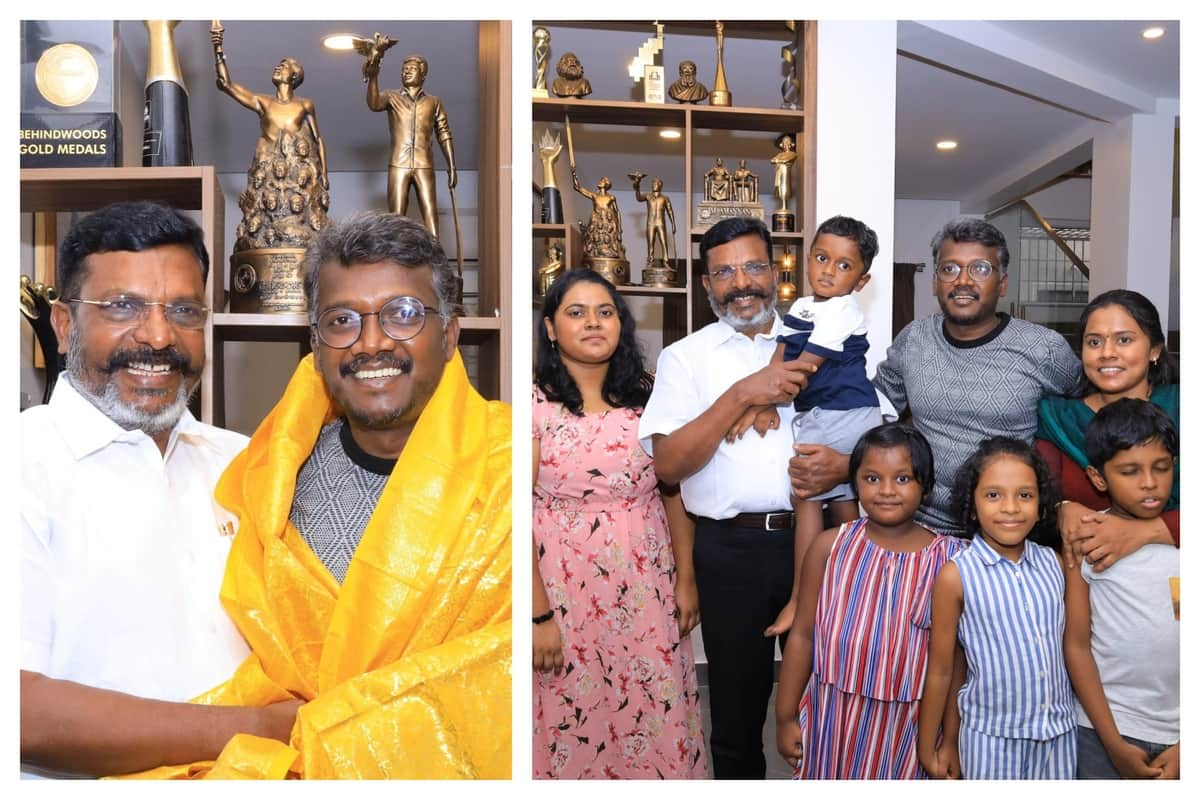 MP Thirumavalavan personally met the director of Vaazhai movie, Mari Selvaraj vel