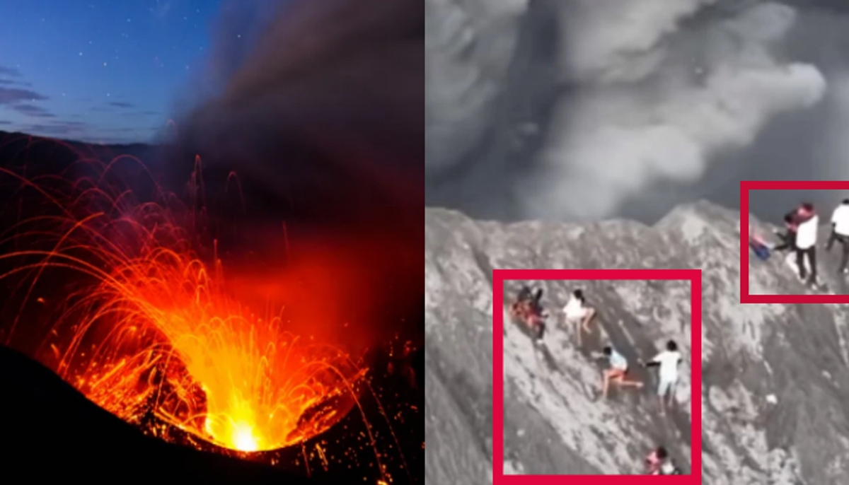 Terrible visuals of what happened to the tourists who defied the warning and climbed the Mount Dukono volcano at Indonesia 