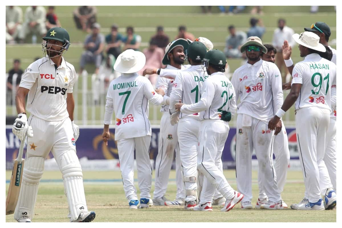 bangladesh record their first-ever victory over Pakistan in Test cricket vel