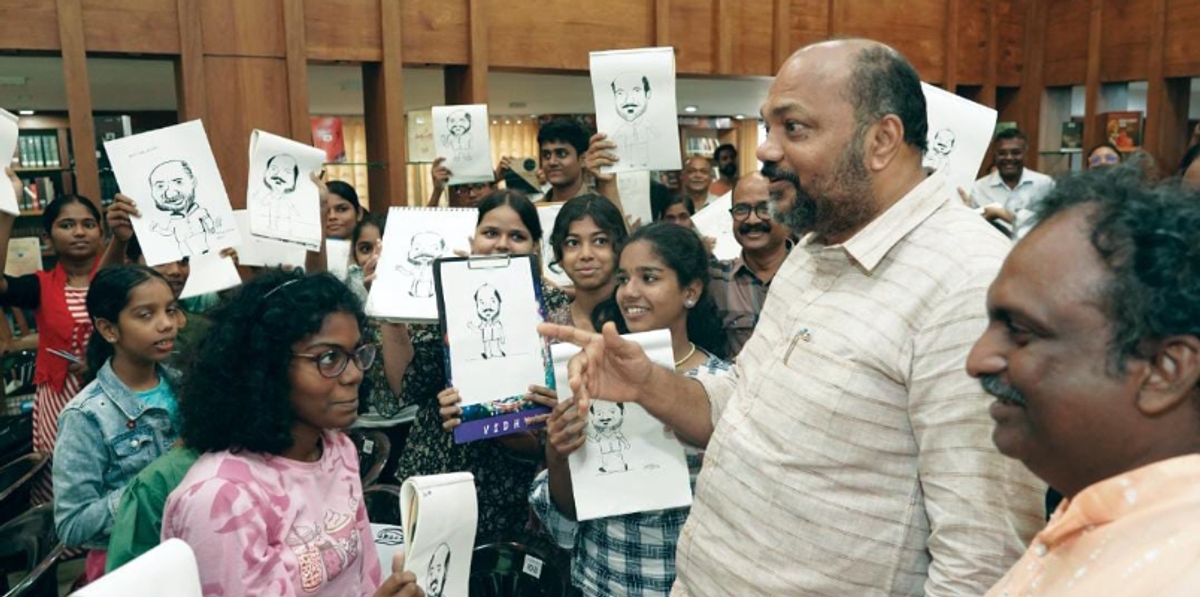 five minutes the minister was caricatured by child cartoonists