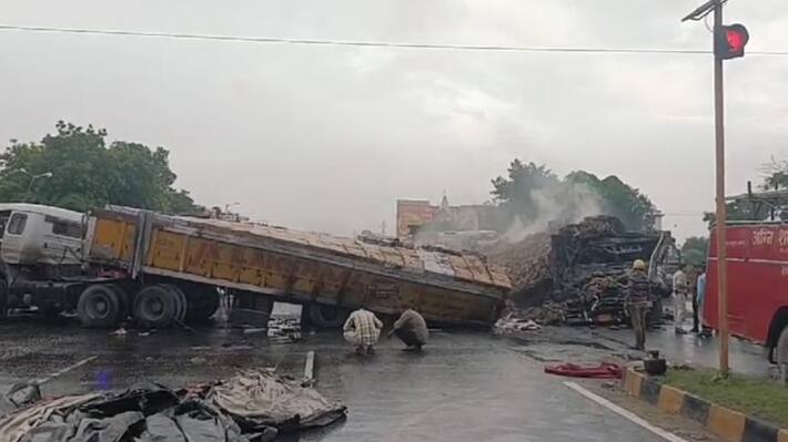 Horrific accident on Jaipur Ajmer highway