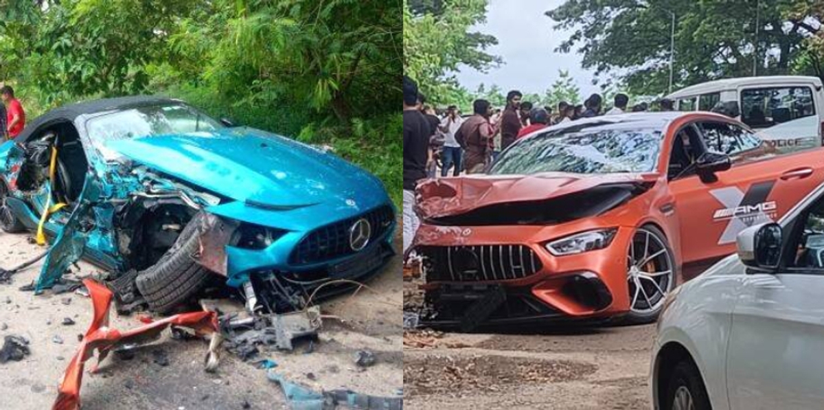 Kerala: Luxury cars crash at Kochi's Willingdon Island; 5 injured, cars worth crores damaged anr