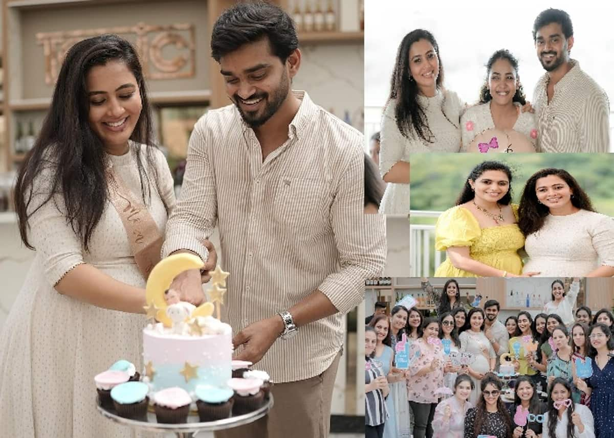 Photos Kannada TV star Neha Ramakrishna celebrates baby shower on her birthday RBA