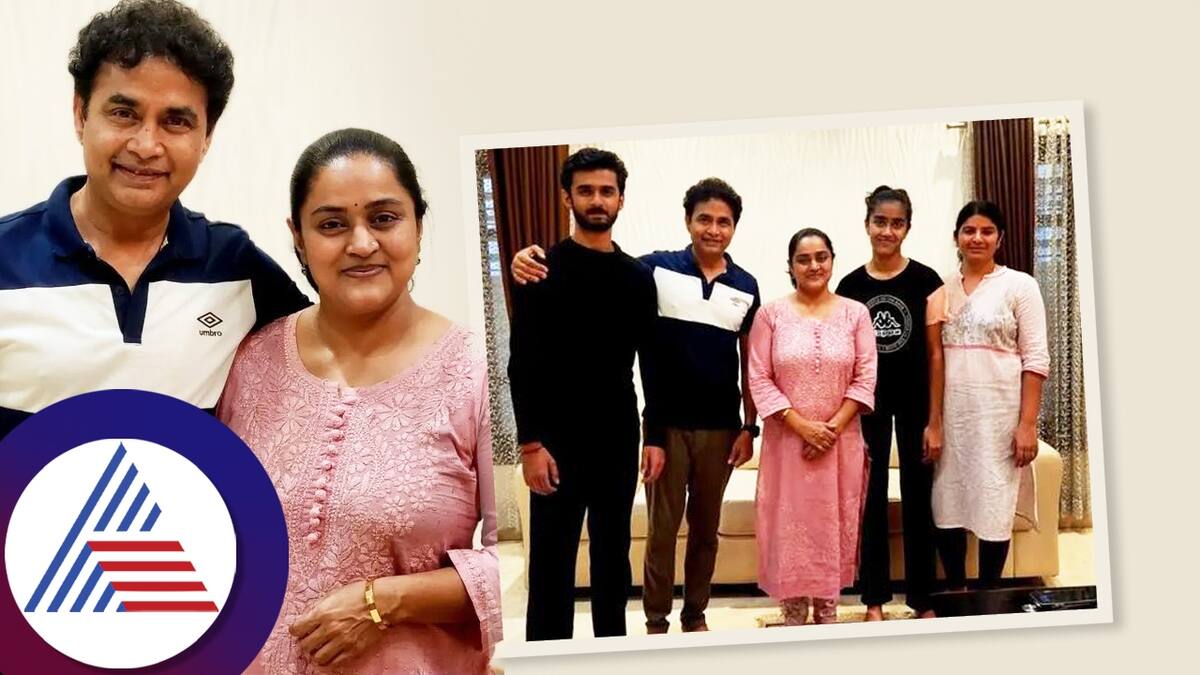 Actress Shwetha visits Sharan and spends quality times with his family pav