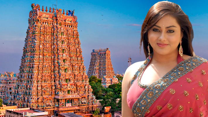 Actor Namitha asked to show Hindu identity proof at Tamil Nadu temple vvk