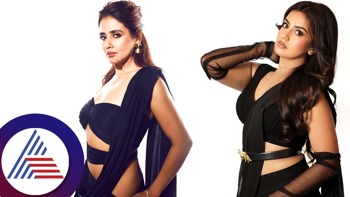 Namratha Gowda looks gorgeous in black transparent saree pav