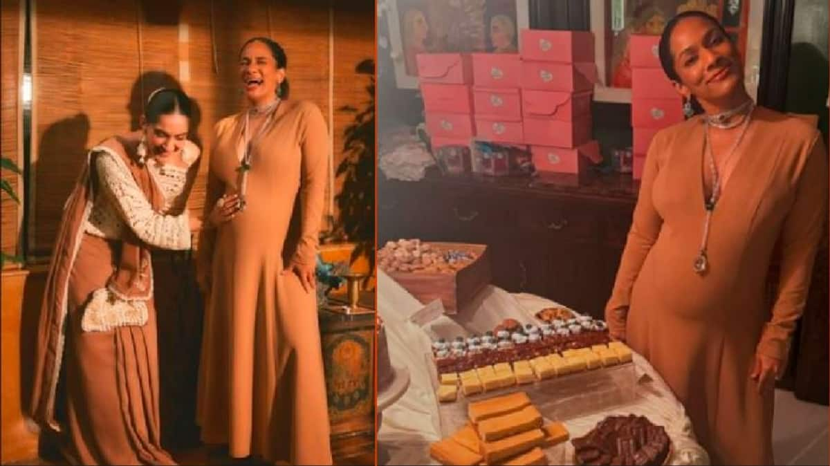 Actress Sonam Kapoor and friends hosted a baby shower party for fashion designer Masaba Gupta at Anil Kapoor's house akb