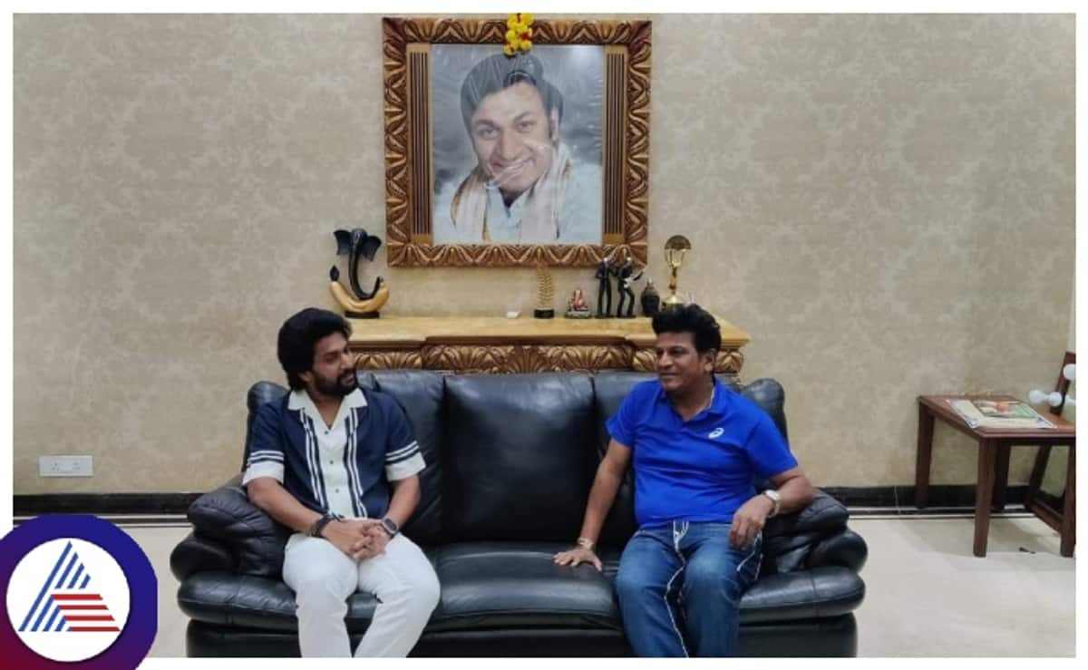 Telugu actor nani meets kannada actor shiva rajkumar in bengaluru recently srb 