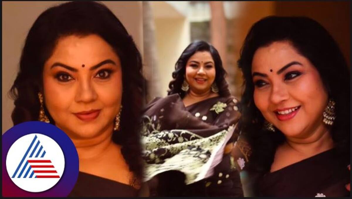 Actess Tara anooradha in black saree netizens appreciate simple look vcs