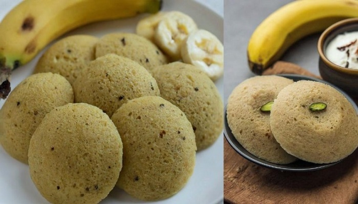 Breakfast Recipe Banana idli Sweet soft and packed with flavour san