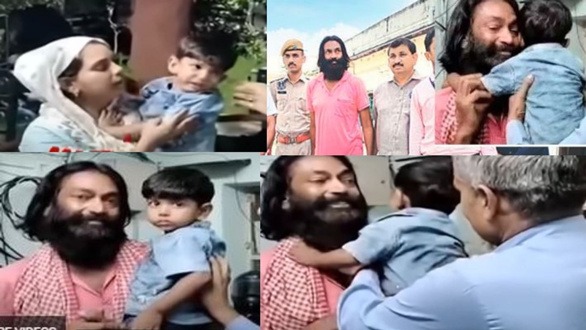 2year old won't let go of his abductor Kidnapper breaks down in tears filmy style incident in Jaipur akb