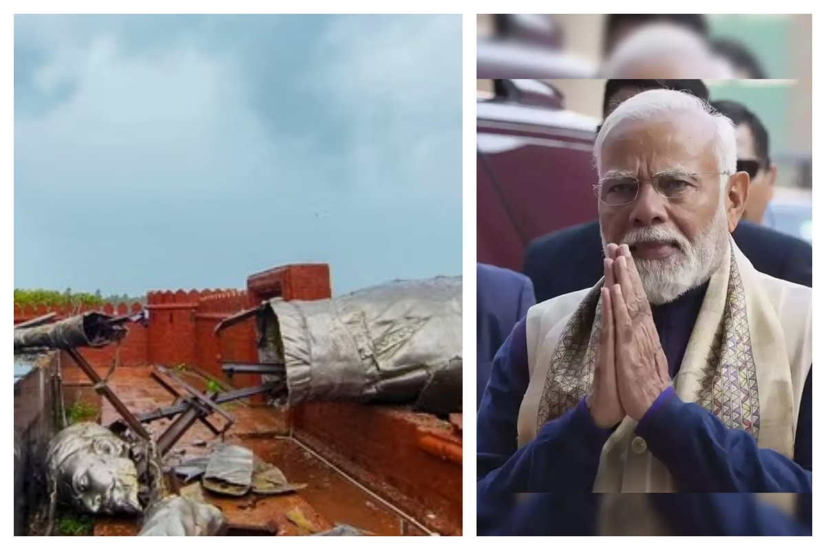 narendra modi apology on shivaji statue collapse in maharashtra vel