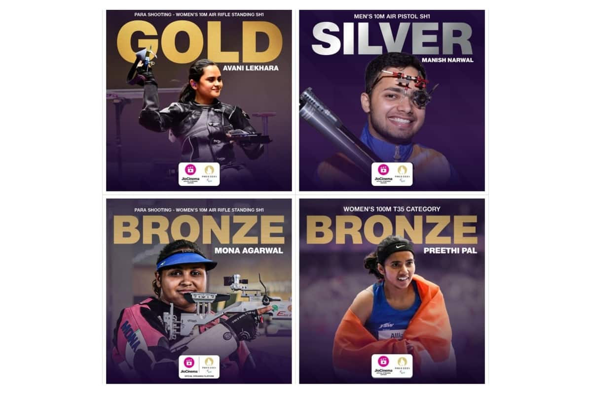 India won 4 medals in a single day at Paris Paralympics vel