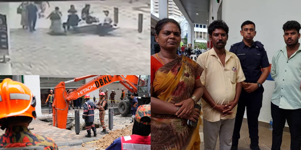 Search for indian woman swallowed by 8m sinkhole is too risky says authorities in  Kuala Lumpur 