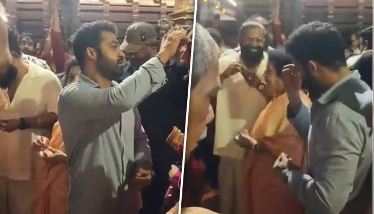 Watch Rishab Shetty visits Udupi temple with Jr NTR and his family; video goes viral RBA