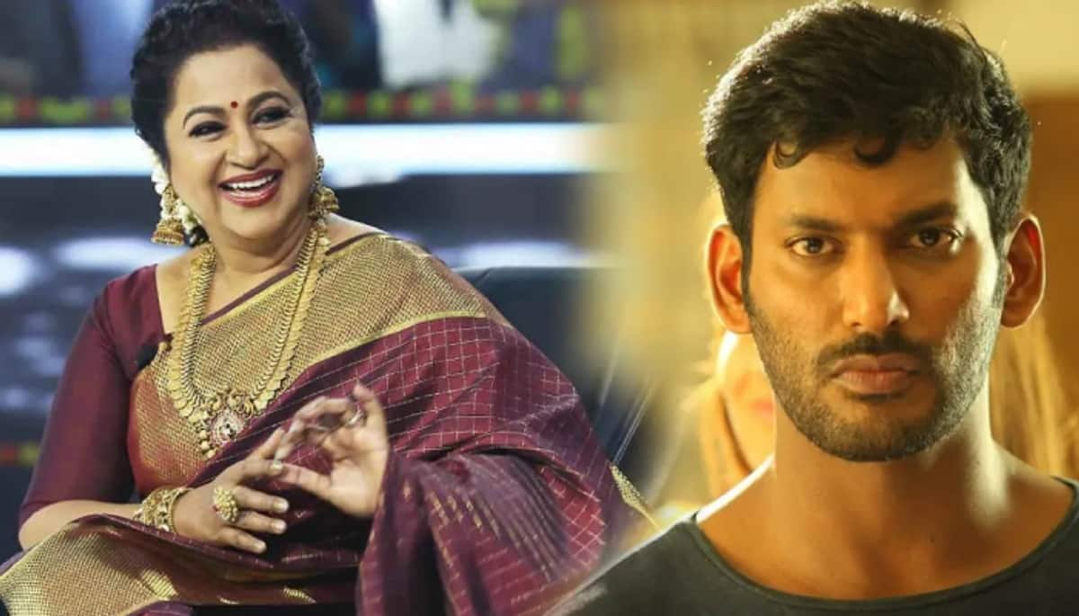 Actress Radhika Sarathkumar heated speech about vishal ans