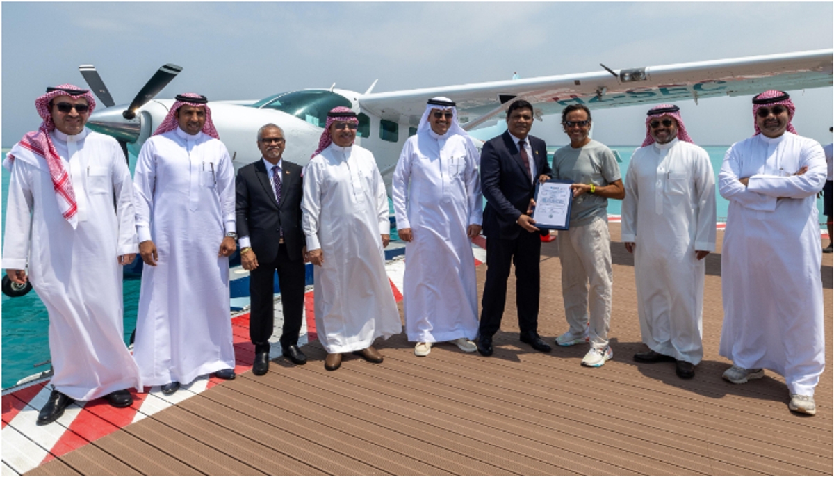 water strip in red sea for sea plane landing and take off 