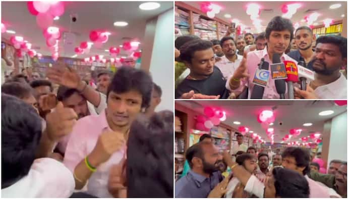 Actor Jiiva loses cool at reporters when asked about Radhika Sarathkumar's expose on hidden camera on film set