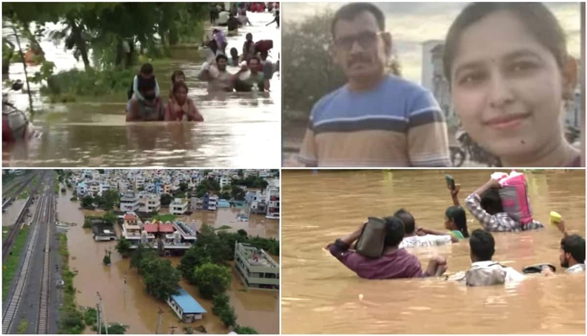 Heavy rains lash Andhra Pradesh and Telangana Death toll rises announced school holiday Exams Postponed