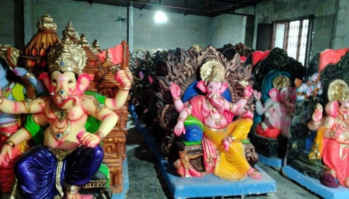 PoP Ganesha idols illegally selling in bengaluru market gow