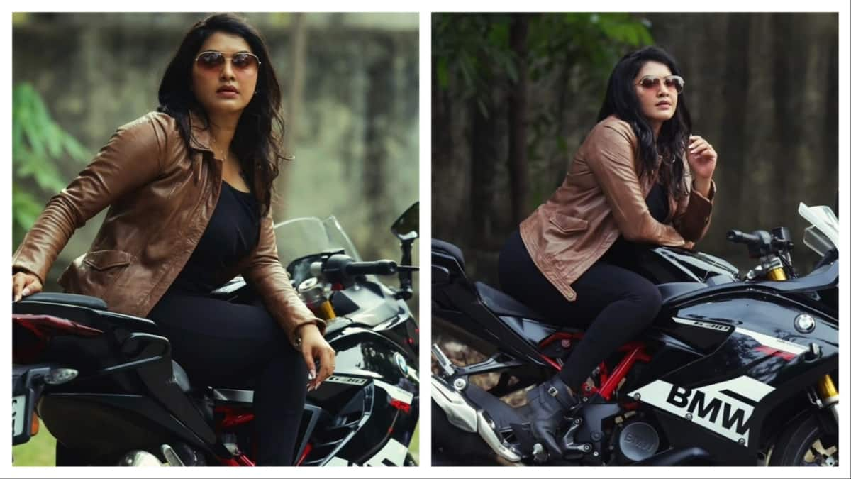 Rachitha Mahalakshmi Ragged Look Bike drive video mma