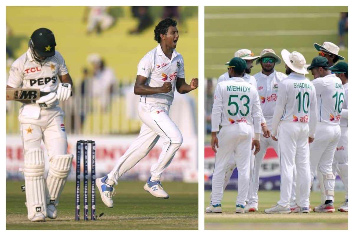 bangladesh needs just 185 runs to win second test and whitewash series against pakistan vel