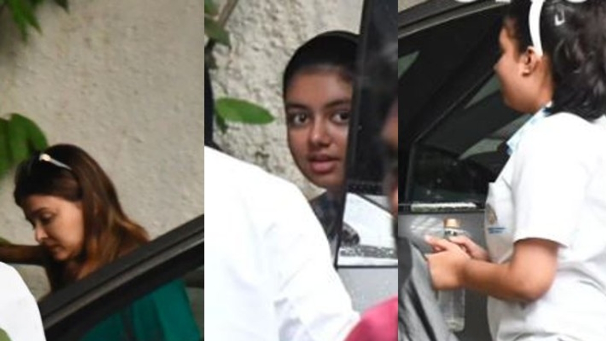 Bollywood actress Aishwarya Rai visits Jalsa with daughter Aradhya its residence of her in laws akb