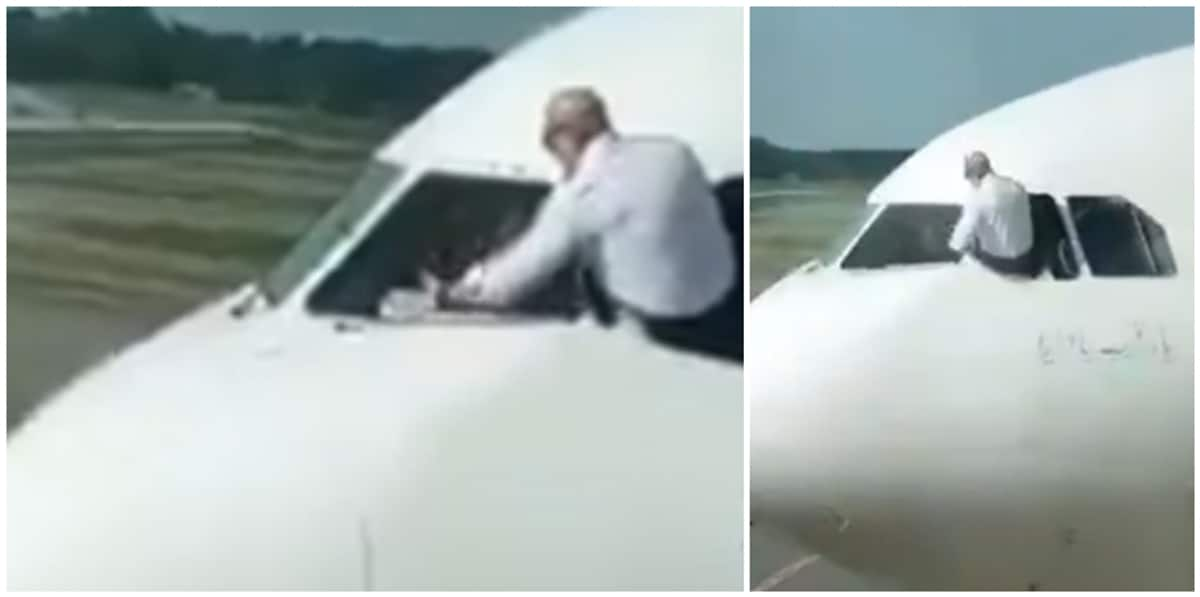 Did you see this pilot doing just before take off The passengers said unusual video quickly went viral