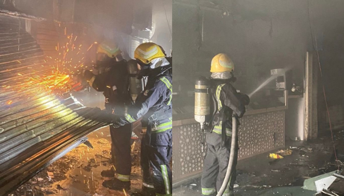 fire breaks out in commercial shopping complex