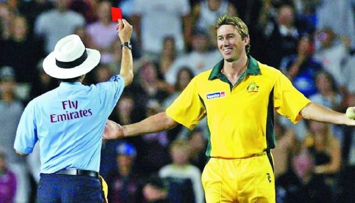 Red card in cricket just like football the greatest bowler Glenn McGrath got a big punishment in 2005 kvn