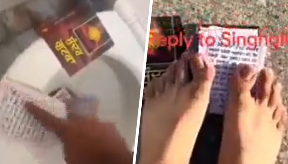 Gutka Sahib desecration in Perth: Video of stomping, burning & dumping pages in commode sparks outrage (WATCH) snt