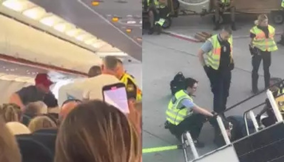 Mid-air horror as drunk EasyJet flyer storms cockpit, then tries to open exit door at 30,000 feet (WATCH) shk