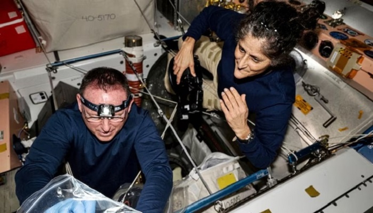 Astronauts Sunita Williams Butch Wilmore removes seats from Starliner spacecraft san