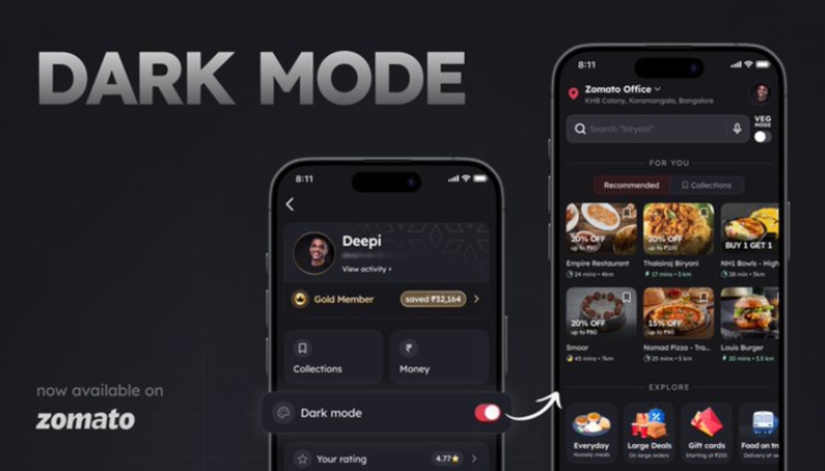 Zomato introduces dark mode: New feature delights late-night foodies gcw