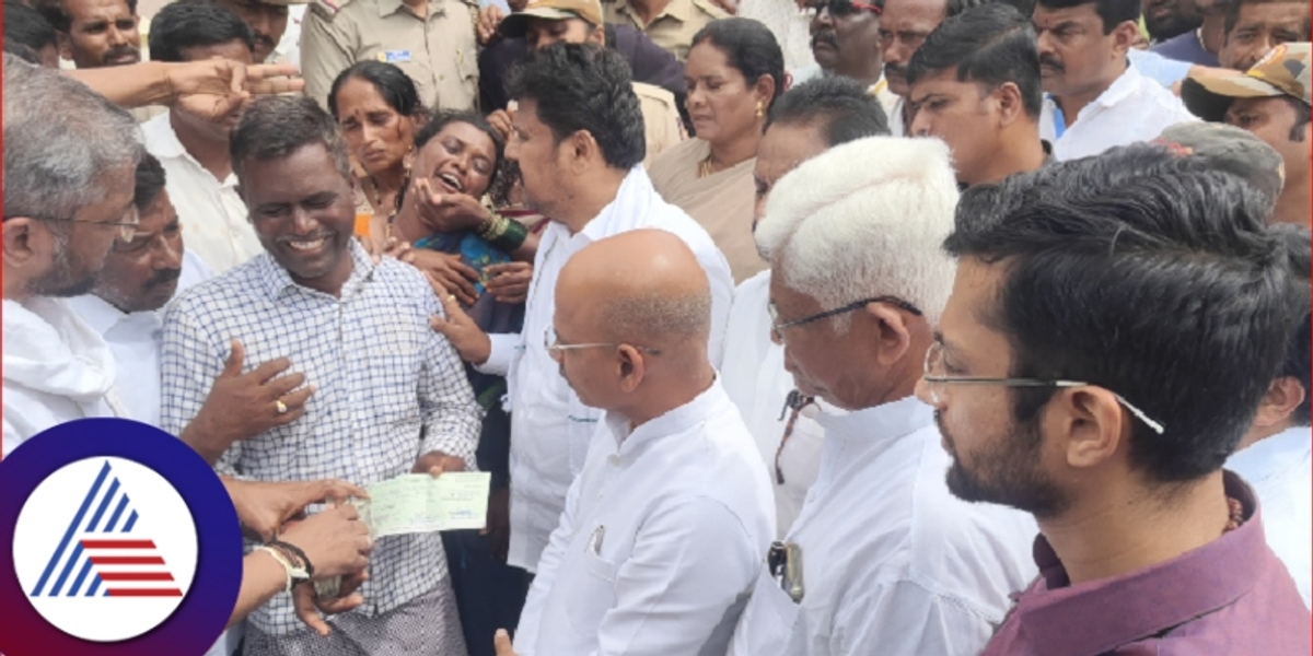 Raichur loyola school bus accident case minister sharanprakash patil visits kurdi village at manvi taluku rav