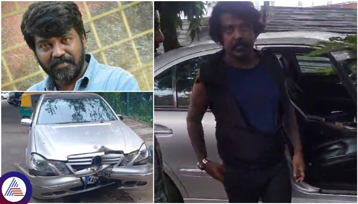 Kannada film industry facing Nagadosha Director Nagashekar Benz Car Accident in Bengaluru sat