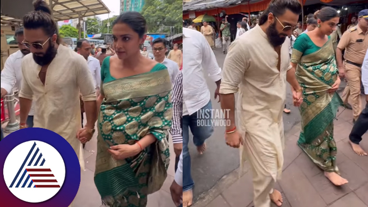 Parent to be  Deepika Padukone with family spotted at Siddhivinayak Temple fans says twins suc