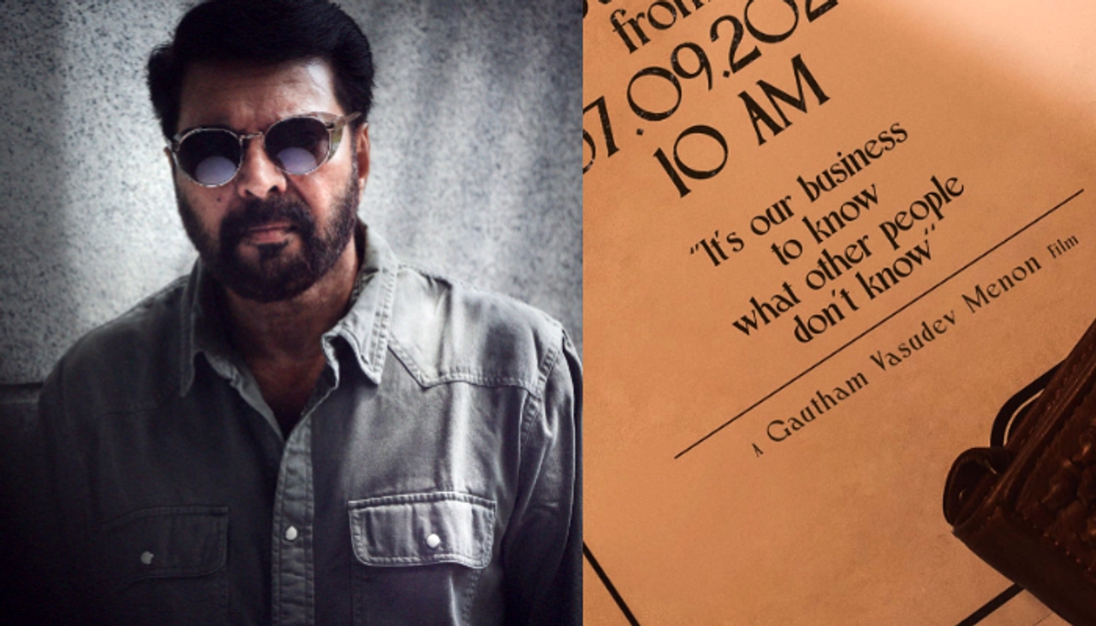 mammootty gautham vasudev menon movie first look poster tomorrow on mammootty birthday