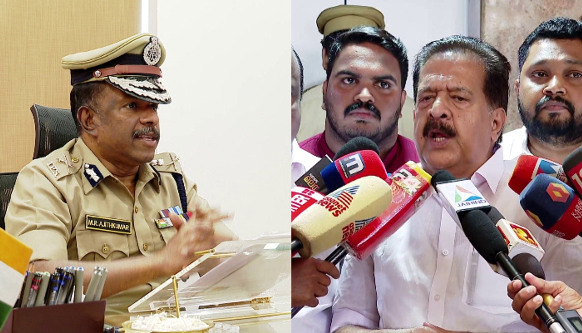 chennithala against Pinarayi and adgpp ajithkumar